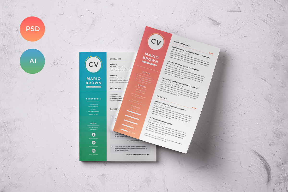 Resume Template 3 pages | CV in Resume Templates - product preview 8