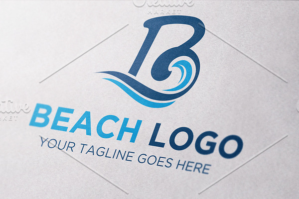 Beach | Letter B Logo Template