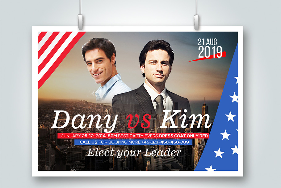 Vote For Us Elections Flyer Template
