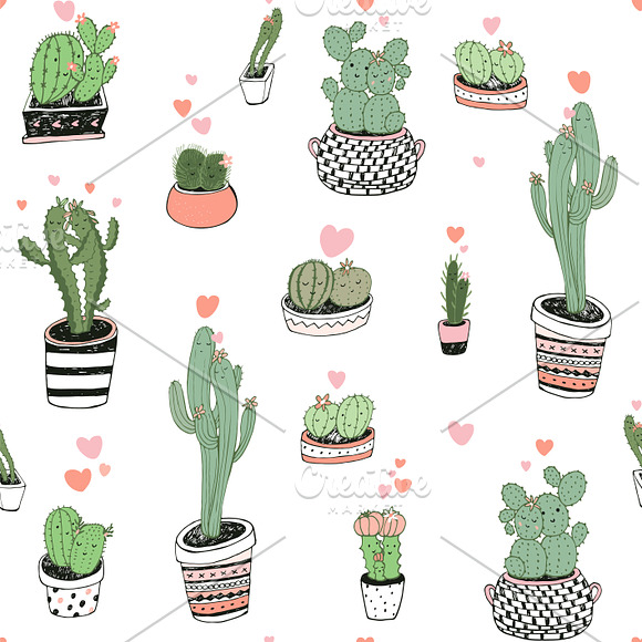 Cactus in Love❤ in Illustrations - product preview 3