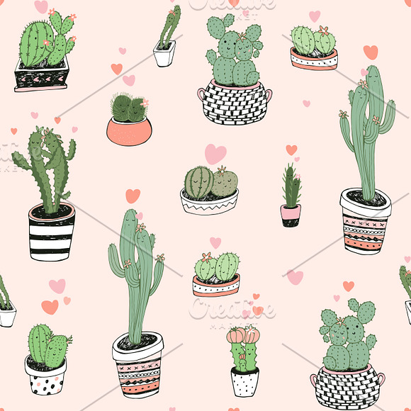 Cactus in Love❤ in Illustrations - product preview 5