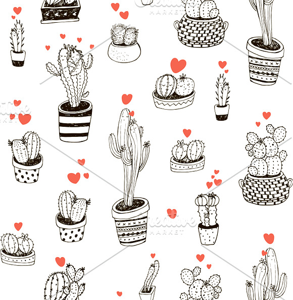 Cactus in Love❤ in Illustrations - product preview 6