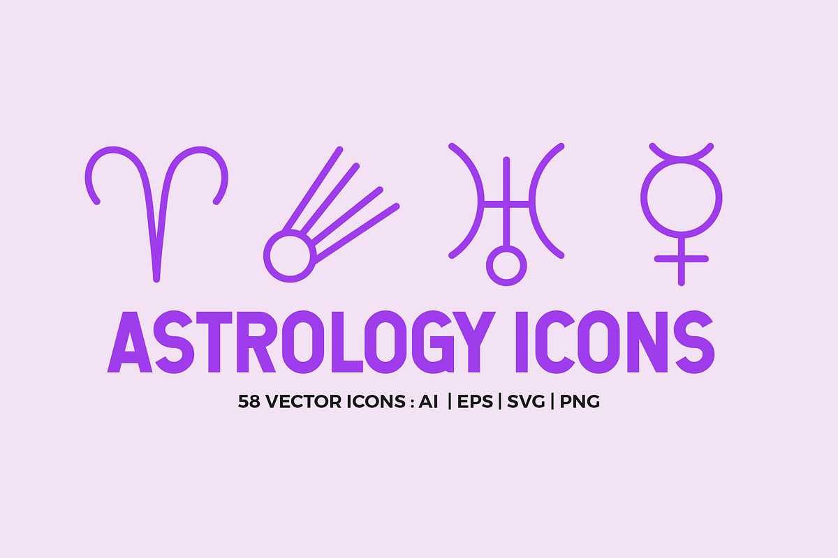 Astrology Symbols | Line Icon Set in Icons Packs - product preview 8