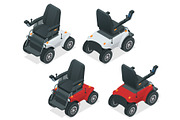 Isometric set of electric wheelchair