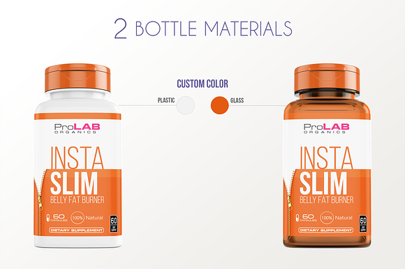 Dietary Supplement Mockup v. 2A Plus in Product Mockups - product preview 2