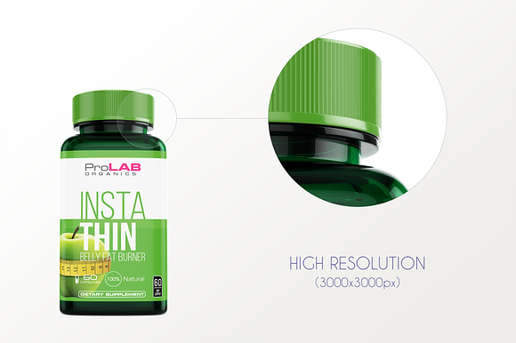 Dietary Supplement Mockup v. 2A Plus in Product Mockups - product preview 6