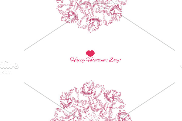 Valentines printable poster flowers