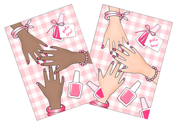 Galentines clipart set in Icons - product preview 6