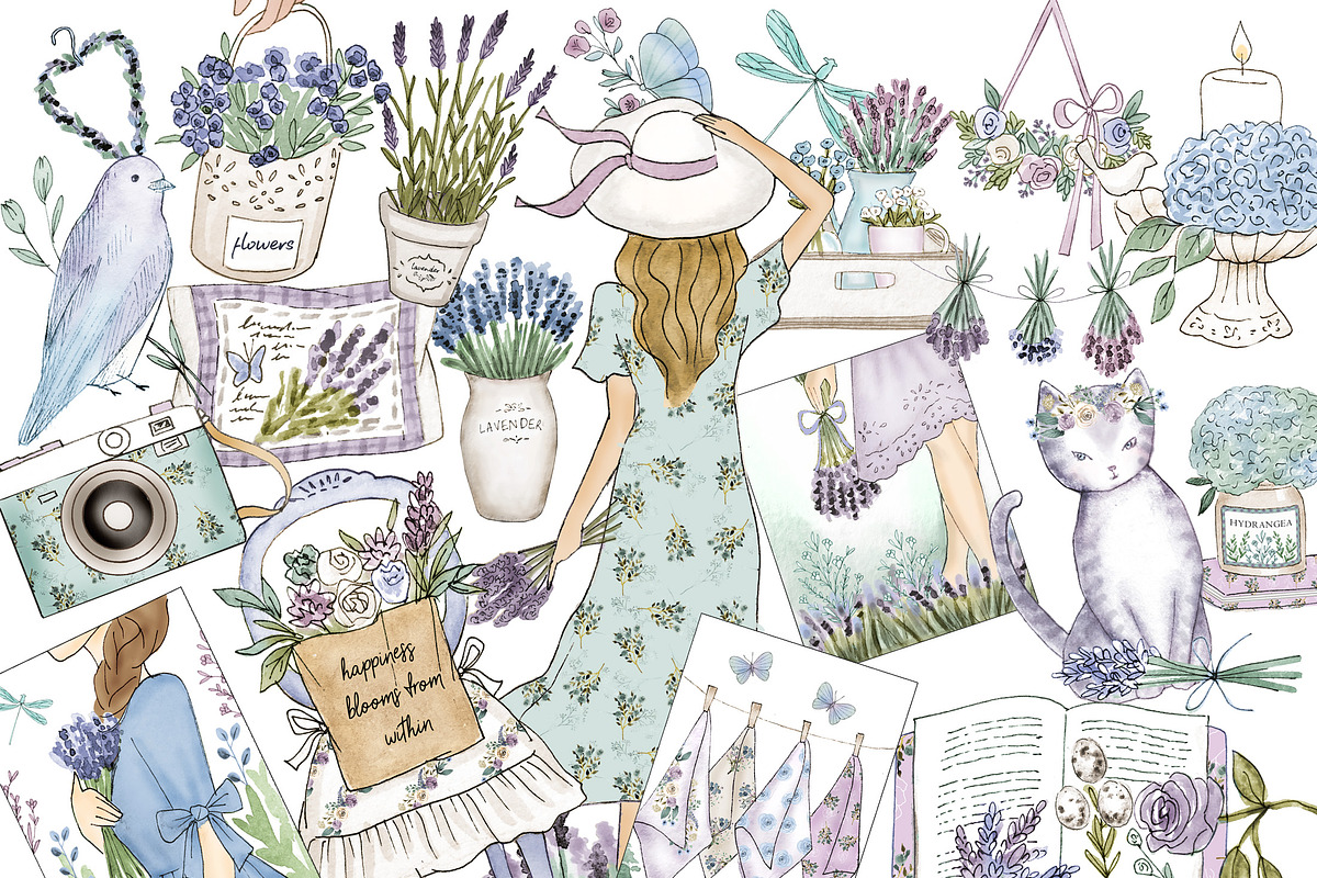 Lavender Spring clip art in Icons - product preview 8
