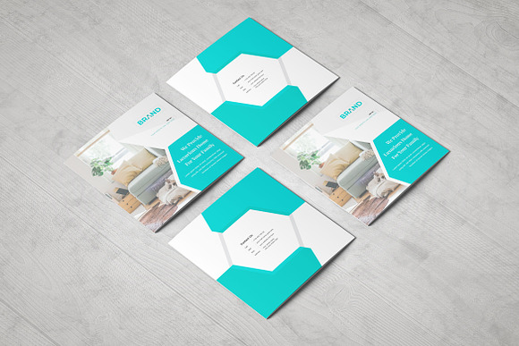Business Square Tri fold Brochure in Brochure Templates - product preview 2