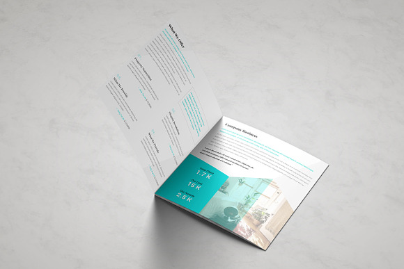 Business Square Tri fold Brochure in Brochure Templates - product preview 5