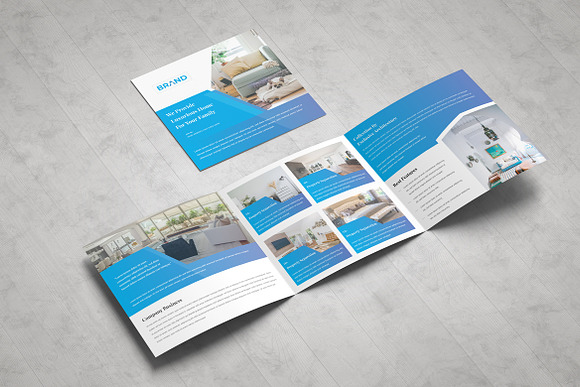Real Estate Square Tri fold Brochure in Brochure Templates - product preview 4