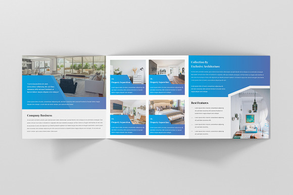Real Estate Square Tri fold Brochure in Brochure Templates - product preview 5