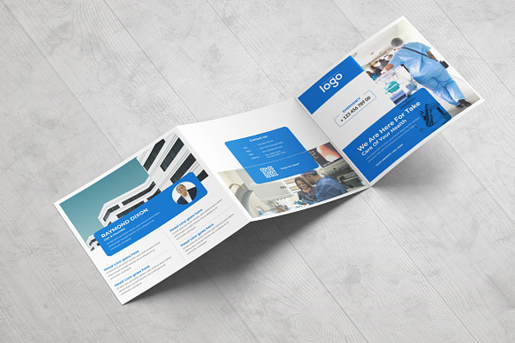 Medical Square Trifold Brochure  in Brochure Templates - product preview 1