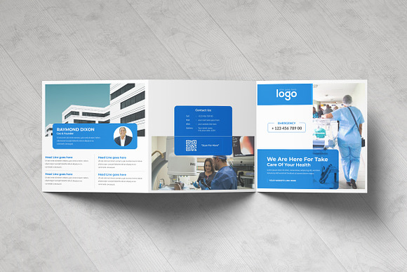 Medical Square Trifold Brochure  in Brochure Templates - product preview 2
