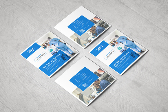 Medical Square Trifold Brochure  in Brochure Templates - product preview 4