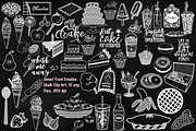 Chalk Sweet Food Doodles ClipArt