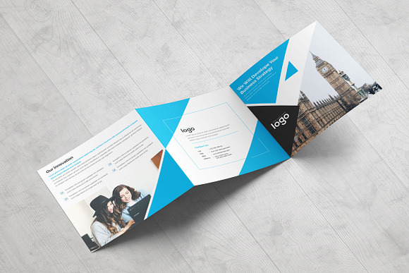 Corporate Square Tri fold Brochure in Brochure Templates - product preview 2