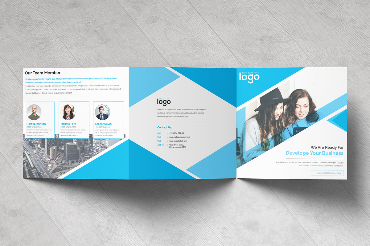 Corporate Square Tri Fold Brochure in Brochure Templates - product preview 8