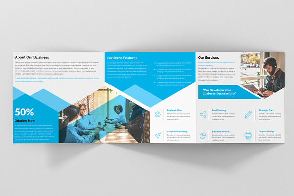 Corporate Square Tri Fold Brochure in Brochure Templates - product preview 2
