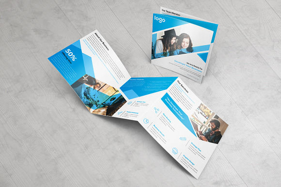 Corporate Square Tri Fold Brochure in Brochure Templates - product preview 3