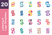 20 Logo Lettering S Template Bundle