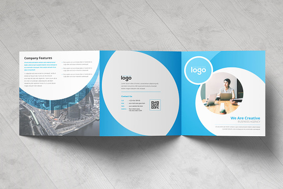 Corporate Square Tri fold Brochure  in Brochure Templates - product preview 1