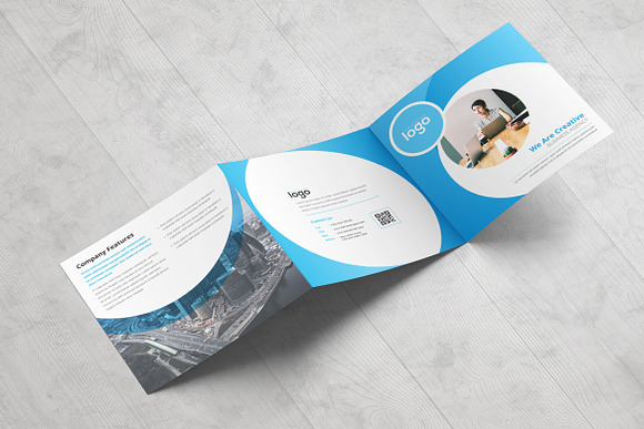 Corporate Square Tri fold Brochure  in Brochure Templates - product preview 2