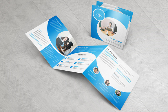 Corporate Square Tri fold Brochure  in Brochure Templates - product preview 4