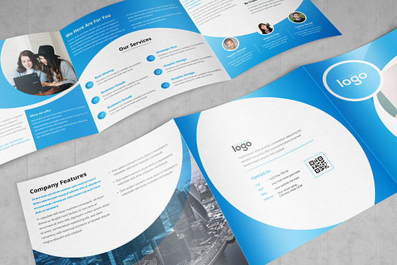 Corporate Square Tri fold Brochure  in Brochure Templates - product preview 5