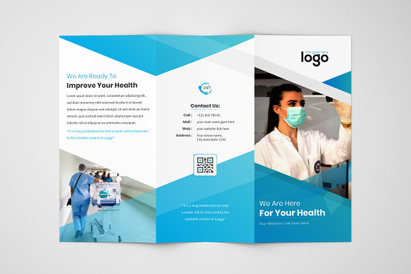 Medical Tri fold Brochure in Brochure Templates - product preview 4