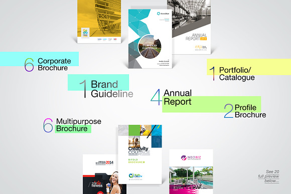 Brochure Bundle | 20 in 1 in Brochure Templates - product preview 1