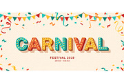 Carnival retro typography design