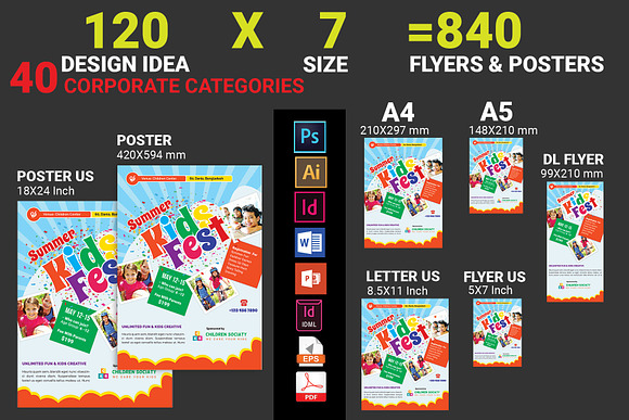 120 Corporate Flyer & Poster Bundle in Flyer Templates - product preview 27