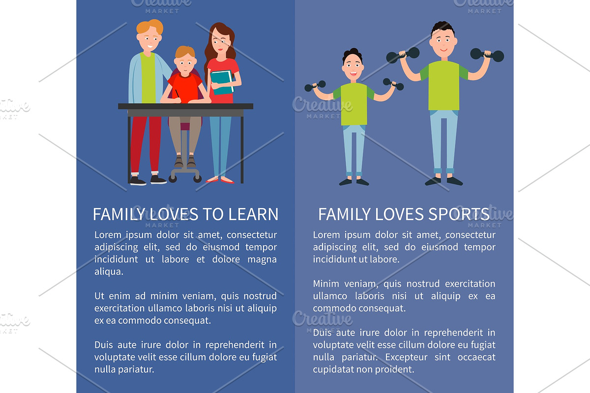 Family Loves Sports and to Learn Two in Illustrations - product preview 8