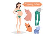 Pregnancy Clothers Banner, Vector