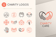 12 charity and volunteer logos
