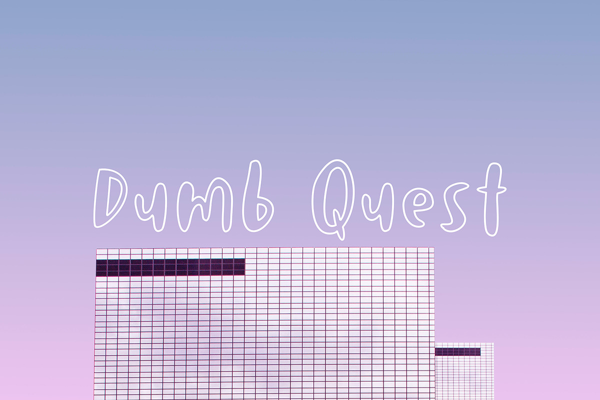 Dumb Quest Handwritten Outline Font in Display Fonts - product preview 8