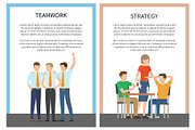 Two Strategy Teamwork Posters Vector
