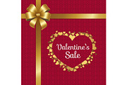 Valentines Sale Poster Heart Made of