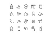 Line Water Icons