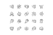 Line Fight Icons