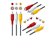 Isometric set of Audio Video Cable