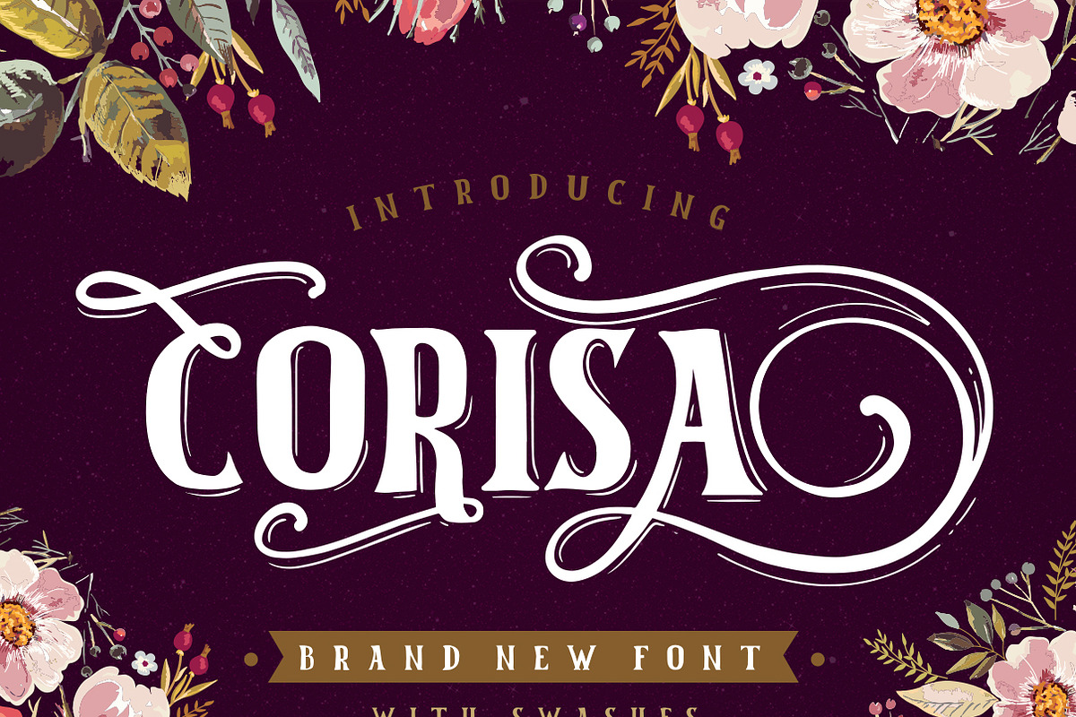 Corisa display font with swashes in Display Fonts - product preview 8