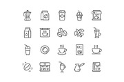 Line Coffee Icons
