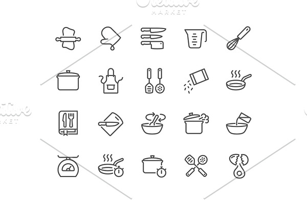 Line Cooking Icons