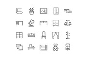 Line Furniture Icons