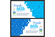 Fresh Milk Banner  Set