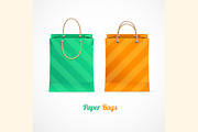 Vector paper shopping bags