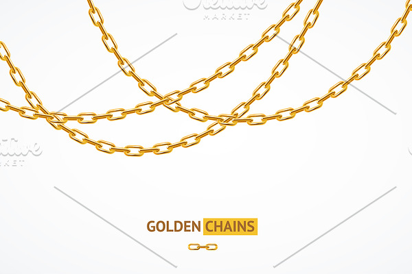Golden Chain Background Card